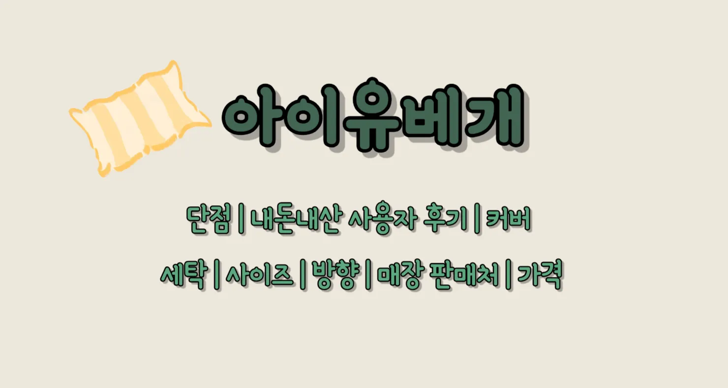 아이유베개 단점