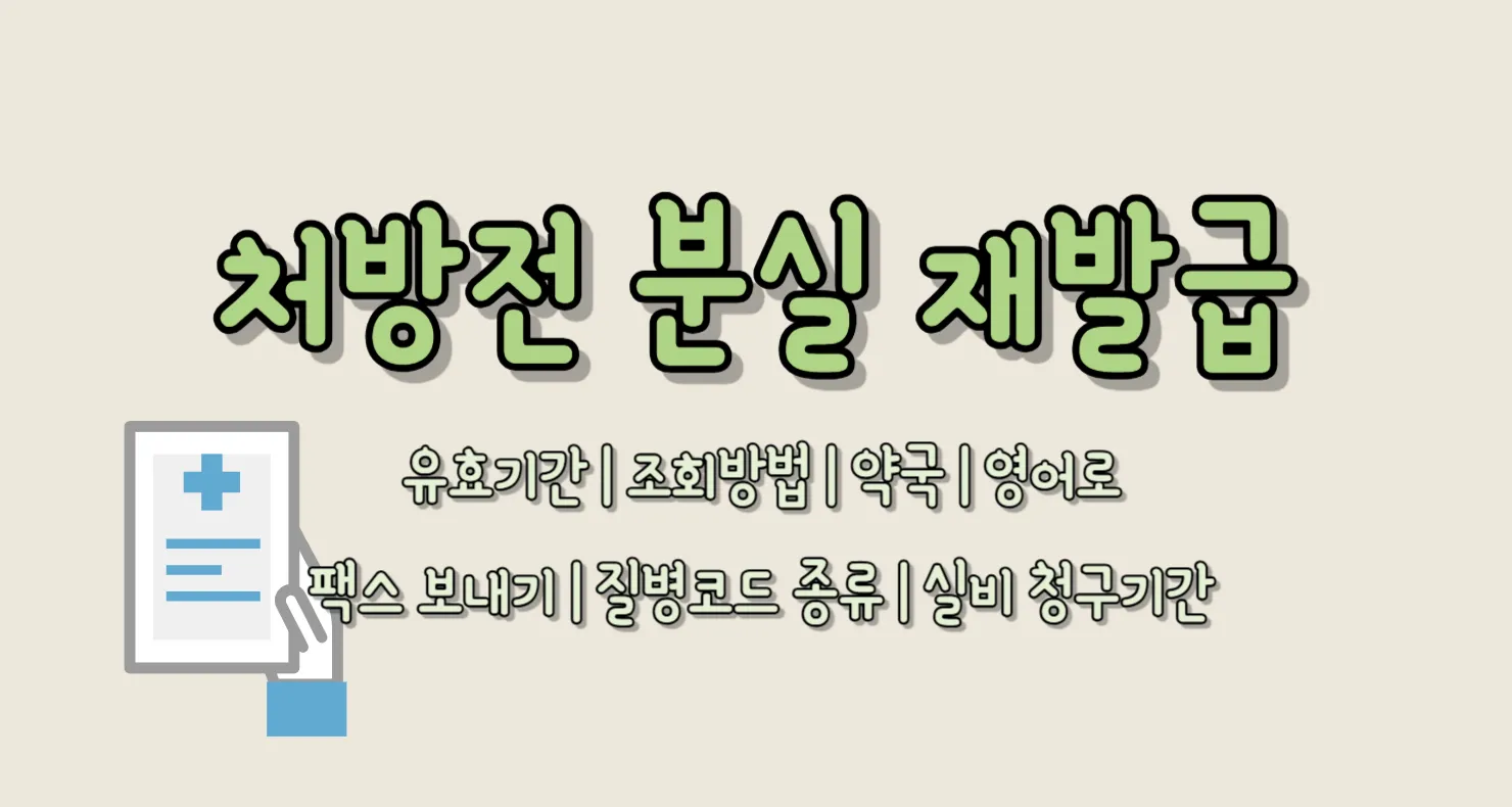 처방전 분실 재발급